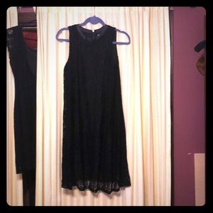 Black Lace Swing Dress